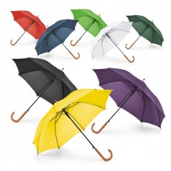 Paraguas personalizados de colores y mango de madera