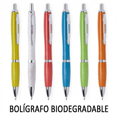 Bolígrafos biodegradables reciclados