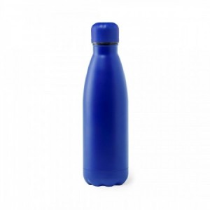 Botella azul grande metálica