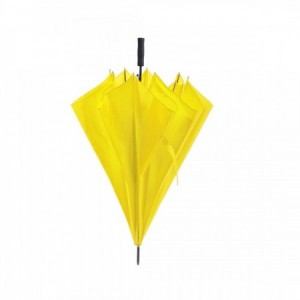 Paraguas amarillo personalizado grande 130 cm varillas fibra de vidrio