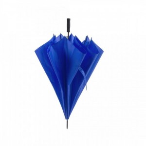 Paraguas azul personalizado grande 130 cm varillas fibra de vidrio