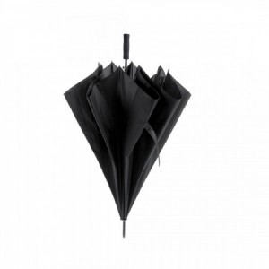 Paraguas negro personalizado grande 130 cm varillas fibra de vidrio