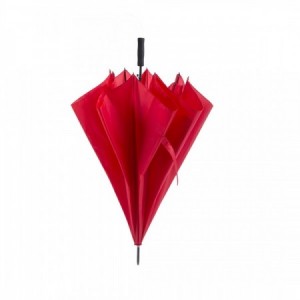 Paraguas rojo personalizado grande 130 cm varillas fibra de vidrio