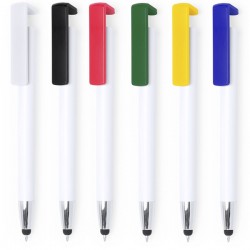 Bolígrafos promocionales con puntero y soporte para smartphone