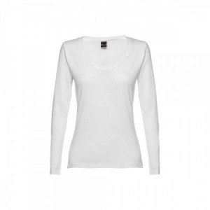 Camisetas manga larga blancas para mujer personalizadas con publicidad BUCHAREST WOMEN