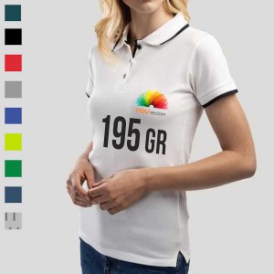 Polos publicitarios slim fit colores para mujer con logo personalizado ROME WOMEN