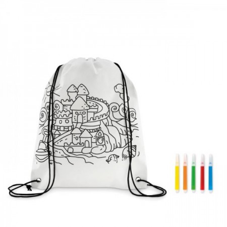 Bolsa mochila infantil para colorear ideal regalos publicitarios