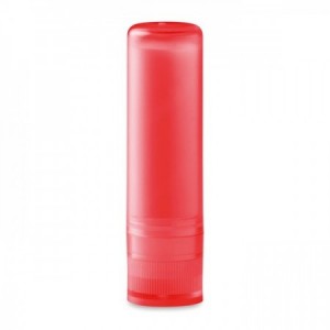 Barra protector labial personalizable con publicidad rojo translucido