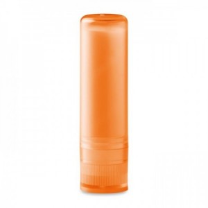 Barra protector labial personalizable con publicidad naranja translucido