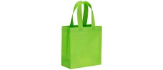 Bolsas pequeñas baratas verde pistacho para personalizar con publicidad