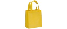 Bolsas pequeñas baratas amarillas para personalizar con publicidad