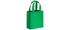 Bolsas pequeñas baratas verdes para personalizar con publicidad