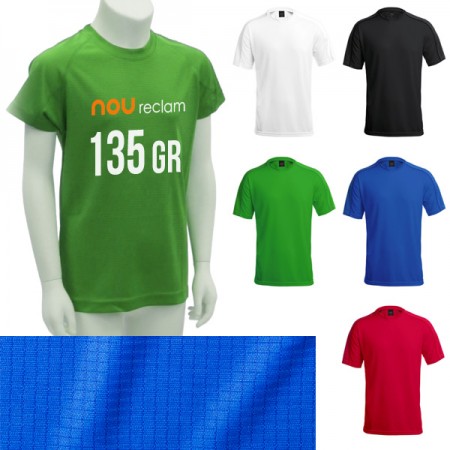 Camisetas técnicas personalizadas de colores tejido texturizado Niño