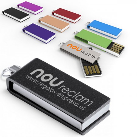 Memorias USB metálicas de tamaño mini personalizadas con tu logo