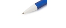Bolígrafos económicos para publicidad en color blanco con acabados translúcidos