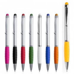 Bolígrafos plateados metalizados para personalizar con logo de empresa