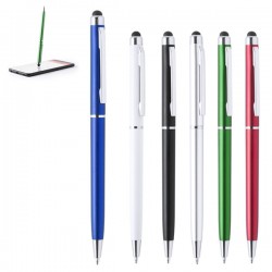 Bolígrafos personalizados giratorios de acabado metalizado