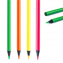 Lápices marcadores de madera en colores vivos para publicidad