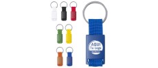 Llaveros personalizados con correa y chapa metálica de aluminio de colores