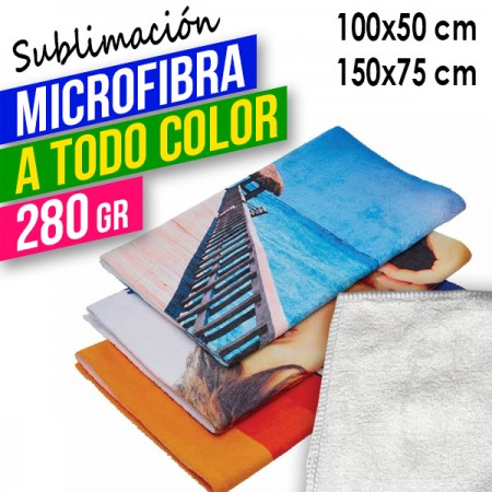 Toallas personalizadas de microfibra a todo color