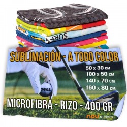 Toallas sublimadas de microfibra y rizo algodón con diseño personalizado
