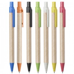 Bolígrafo de cartón varios colores