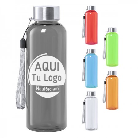 Botellas personalizadas de colores translucidos y tapón de acero