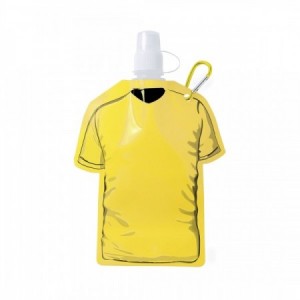 Bidones con forma de camiseta promocionales amarillo