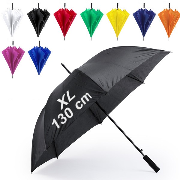 Paraguas grande 130 cm varillas fibra de vidrio