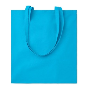 Bolsas de compra de algodón para publicidad color turquesa