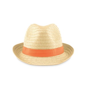 Sombreros de paja publicitarios naranja