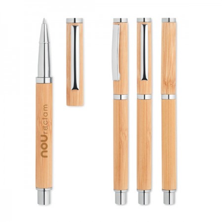 Bolígrafo roller de bambú regalo publicitario
