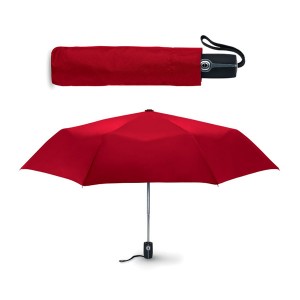 Paraguas plegable barato con tu logo color rojo