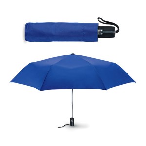 Paraguas plegable barato con tu logo color azul