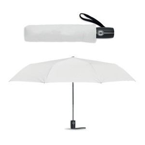 Paraguas plegable barato con tu logo color blanco