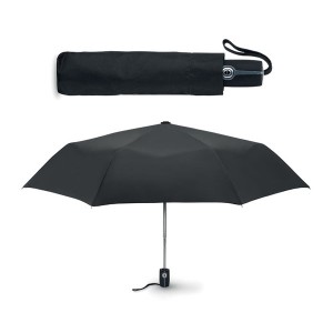 Paraguas plegable barato con tu logo color negro