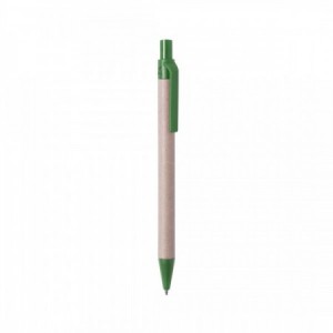  Bolígrafos reciclados color natural VERDE