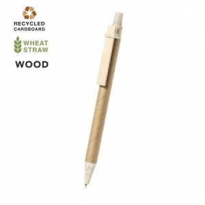  Bolígrafos reciclados de cartón con elementos de caña de trigo para regalos promocionales personalizados