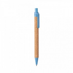  Bolígrafos de corcho personalizados y económicos AZUL CLARO
