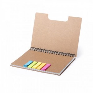  Libretas con notas adhesivas y tapas de cartón reciclado para publicidad para regalos promocionales personalizados