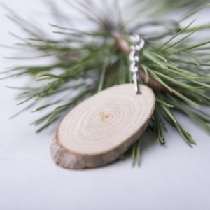  Llaveros rústicos de tronco de madera personalizados para regalos publicitarios personalizados