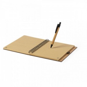  Libretas promocionales de bambú con bolígrafo para regalos de empresa