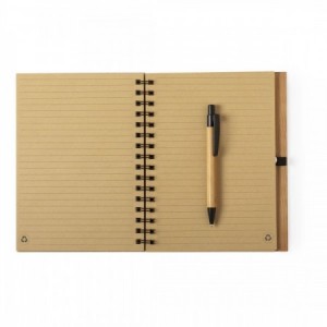  Libretas promocionales de bambú con bolígrafo para regalos promocionales personalizados