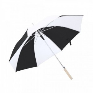  Paraguas económicos de colores 105 cm para personalizar BLANCO / NEGRO