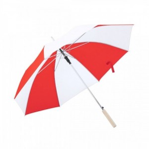  Paraguas económicos de colores 105 cm para personalizar BLANCO / ROJO