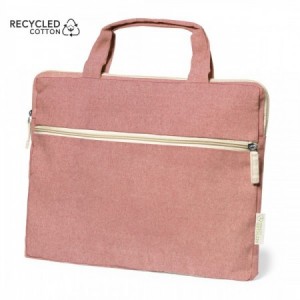Bolsa maletín portadocumentos de tejido natural de algodón con logo