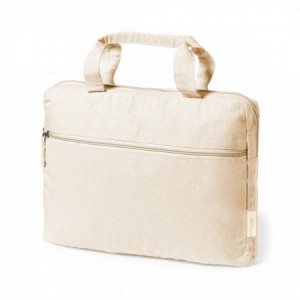  Bolsa maletín portadocumentos de tejido natural de algodón con logo NATURAL