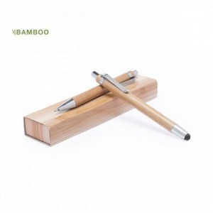  Set bolígrafo portaminas bambu para regalos de empresa