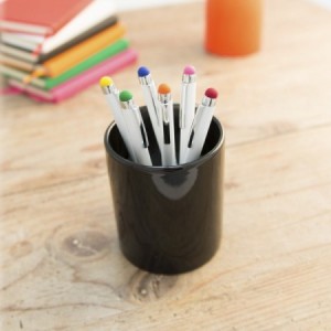  Bolígrafos puntero metálicos blancos con detalles en color para publicidad