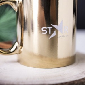  Tazas doradas y tazas plateadas brillo para laser para regalos promocionales personalizados